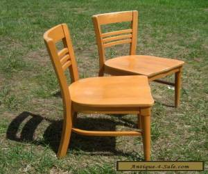 Item Pair of Danish style Maple wood Courthouse chairs.. for Sale