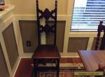 Antique Solid Wood Carved Narrow Back Hall Chair for Sale