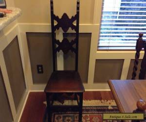 Item Antique Solid Wood Carved Narrow Back Hall Chair for Sale