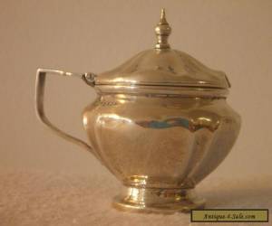 Item Sterling Silver Mustard Pot with blue glass insert. for Sale