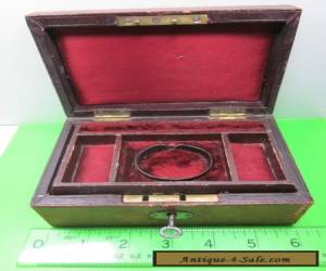 Item ANTIQUE OLD VINTAGE JEWELLERY BOX DRESSING TABLE TRINKET  RING WATCH BOX KEY for Sale