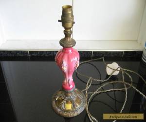 Item Vintage Brass and Ceramic Table Lamp (no shade) for Sale