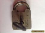 Hand made vintage steel padlock with working key  for Sale
