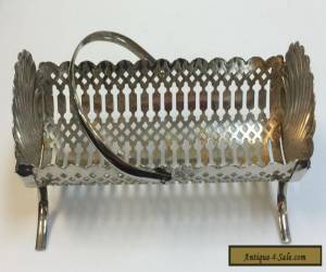 Item Vintage Superb Silver 1960's Silver Plated Cracker Holder Tray for Sale
