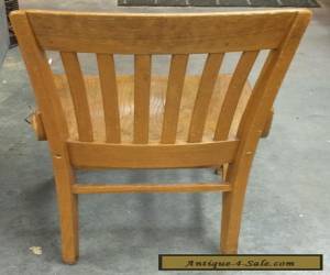 Item Vintage Antique Oak Wood Slat Back School / Office / Side Chair (Jasper) for Sale