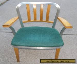 Item Shaw Walker Mid-Century Modern Wood & Aluminum Chair with Padded Seat I Ship for Sale