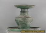 Rustic Beautiful Antique Chinese Green Glaze Provincial Oil Lamp Circa 1800s for Sale