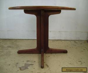 Item Vintage 60's Teak Dining Mid Century Danish Modern Round Dining Kitchen Table for Sale