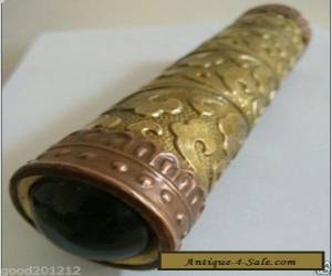 Item 7.8" China Chinese Old vintage decorative hand-carved brass Kaleidoscope for Sale