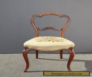 Item Vintage French Provincial Country Carved Wood Floral Tapestry ACCENT CHAIR  for Sale