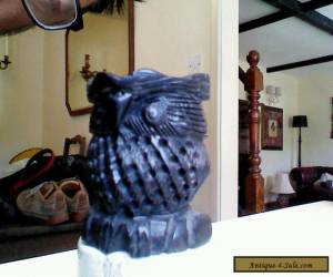 Item Rare unusual antique carved wood owl loads of detail  for Sale