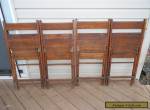 Vintage Wooden Oak Folding Chairs set of 4 for Sale