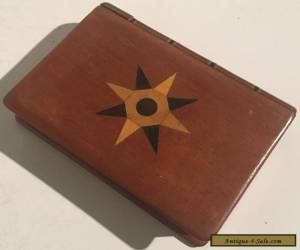Item Antique Parquetry Inlay Mahogany Book Shaped Puzzle Box c1930's for Sale