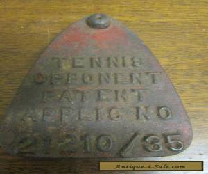 Item Antique Tennis Opponent Mate Cast Iron Weight              for Sale