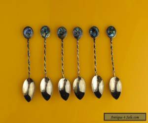 Item Australian Sterling Silver arts & crafts spoons with Spectacular Pearl Finials for Sale