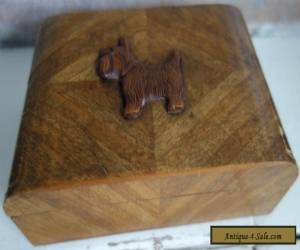Item art deco wooden scottie dog box  for Sale