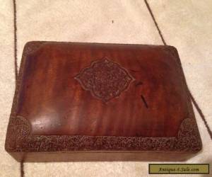 Item Vintage, Carved Walnut Trinket Box  for Sale