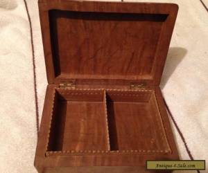 Item Vintage, Carved Walnut Trinket Box  for Sale