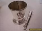 SILVER PLATE ICE BUCKET & TONGS. for Sale