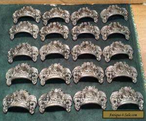 Item DRAWER PULLS EMBOSSED CAST IRON ORNATE VICTORIAN STYLE  for Sale