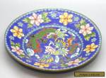 Most Exquisite Antique Chinese Hand Painted Cloisonne Dragon & Phoenix Plate for Sale