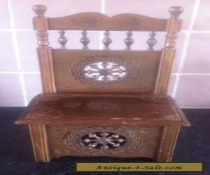 Item VINTAGE FRENCH, HAND CARVED WOODEN BRETON CHAIR / BOX. for Sale