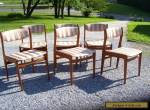 VINTAGE MID CENTURY DANISH MODERN TEAK DINING CHAIRS (6) TOTAL for Sale
