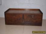 Vintage Oak Table Top / Desk Top 3 Drawer Storage Cabinet for Sale