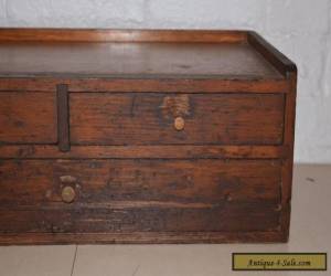 Item Vintage Oak Table Top / Desk Top 3 Drawer Storage Cabinet for Sale