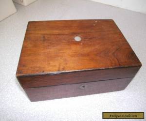 Item LOVELY ANTIQUE  WOODEN JEWELLERY BOX -9 X 6 X 4 INCHES for Sale