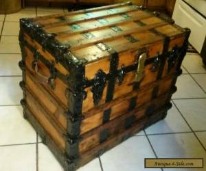 Item 1800's Antique Victorian Steamer Trunk Chest with Lift out Tray  for Sale