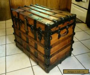 Item 1800's Antique Victorian Steamer Trunk Chest with Lift out Tray  for Sale