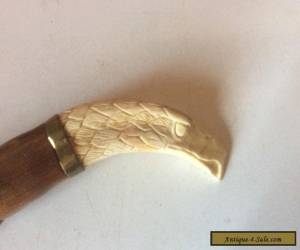 Item Antique Wood Walking stick with Eagles Head top for Sale