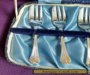 Item A Beautiful Art Deco 7 Piece Silver Plated Pastry Set for Sale