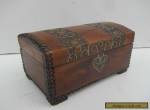 Vintage 'Treasure Chest' Style Wooden Trinket Box for Sale