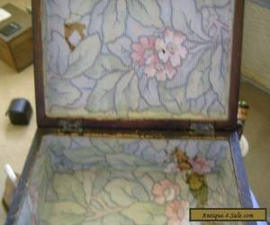 Item victorian ladies cross band trinket box with handle  for Sale