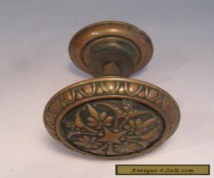 Item Antique Pair of Solid Brass Bronze Victorian Door Knobs for Sale
