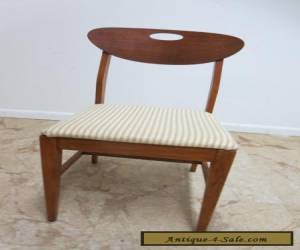 Item Vintage Danish modern Walnut Scoop Back Dining Room Side Desk Chair B for Sale