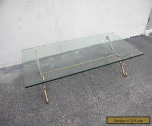 Item Mid-Century Brass Glass-Top Coffee Table 4079 for Sale