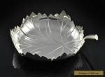 Chinese Signed Silver Leaf Dish for Sale