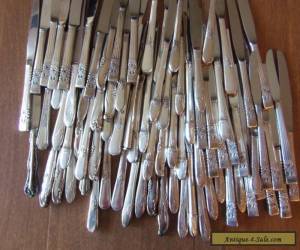 Item 83pc Hollow Knives Mixed Silverplate Flatware Lot Arts Crafts Resale No Monos for Sale