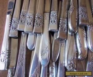 Item 83pc Hollow Knives Mixed Silverplate Flatware Lot Arts Crafts Resale No Monos for Sale
