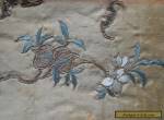 Antique 19th Century Chinese Silk Embroidery's With  Bats & Flowers x 2 for Sale