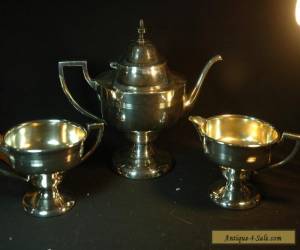 Item Silverplated Teapot, Creamer, Sugar  for Sale