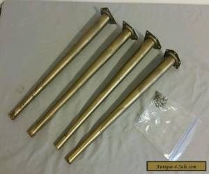 Item Metal Brass Tone Tapered Table Legs 18" set of 4 Vintage  for Sale