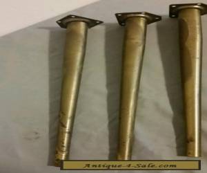 Item Metal Brass Tone Tapered Table Legs 18" set of 4 Vintage  for Sale