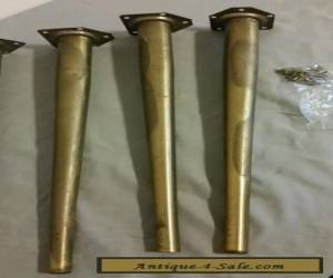 Item Metal Brass Tone Tapered Table Legs 18" set of 4 Vintage  for Sale