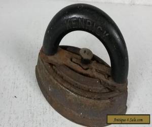 Item Vintage/antique Kenrick cast metal clothes flat/hot iron bakelite handle for Sale