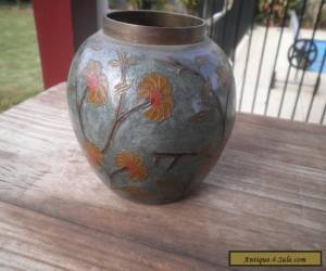 Item Enamel solid brass vase bowl made in India for Sale