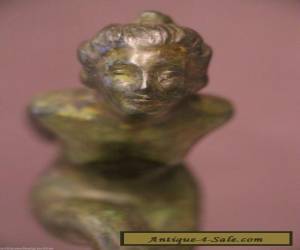 Item French BRONZE ART DECO DANCER STATUE nude lady sculpture marble Bourain Nymph for Sale